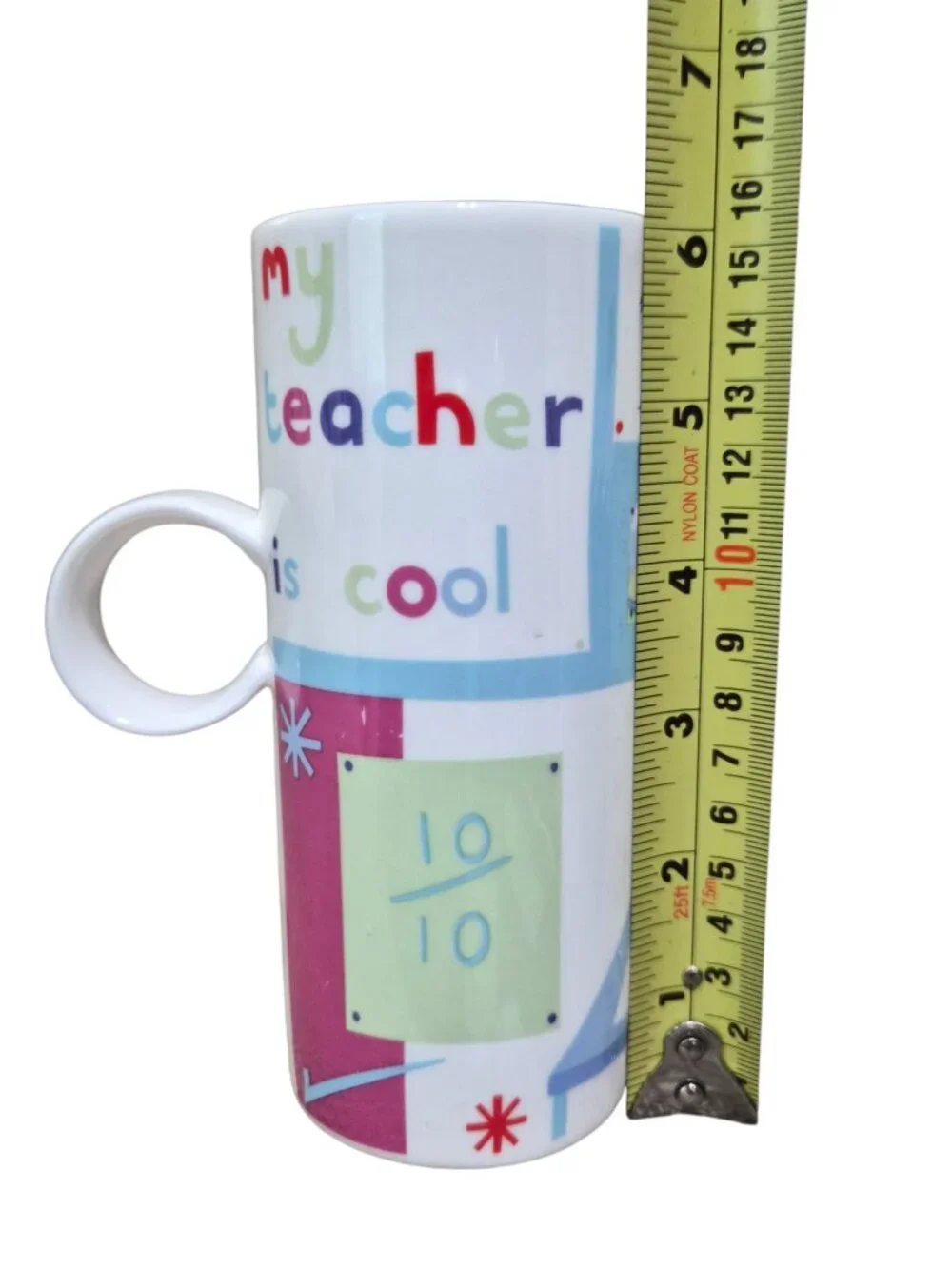 Ceramic Coffee Mug 8oz Best Teacher Ever - My Teacher Is Cool - Fine Bone China